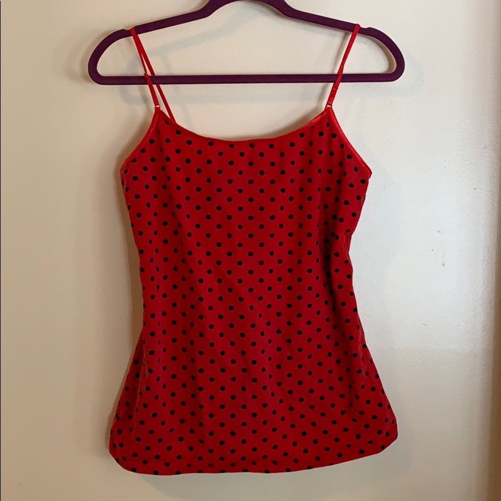 Red and Black Polka Dot Cami
